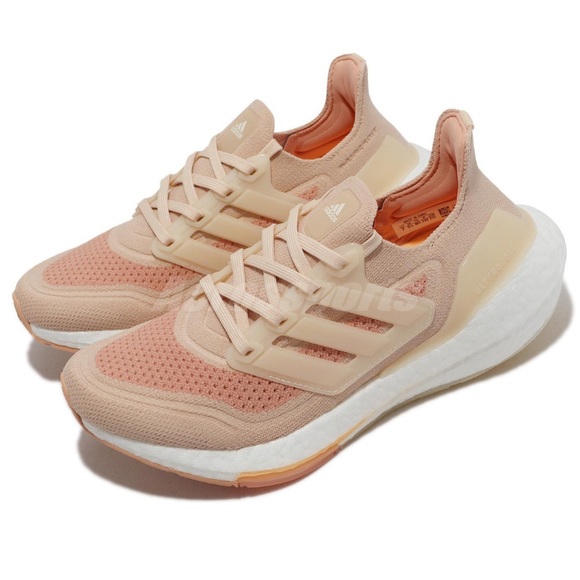 adidas Ultraboost 21 W Halo Blush Pink White Women Running size 6.5 - Picture 1 of 14